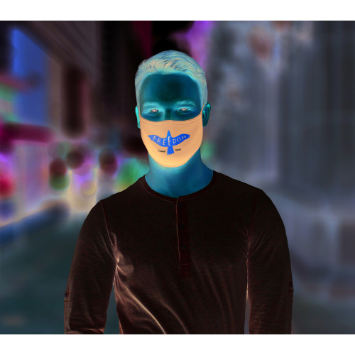 Trzywarstwowa maseczka poliestru  MF3003 Granatowy MF3003-04 (6)