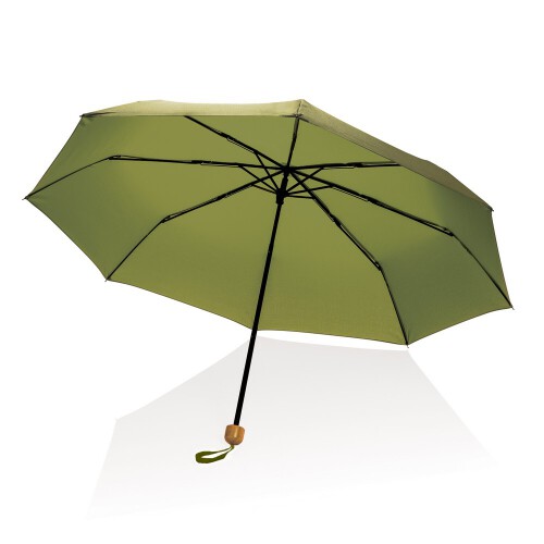Mały bambusowy parasol 20,5" Impact AWARE™ RPET, składany zielony P850.577 (3)