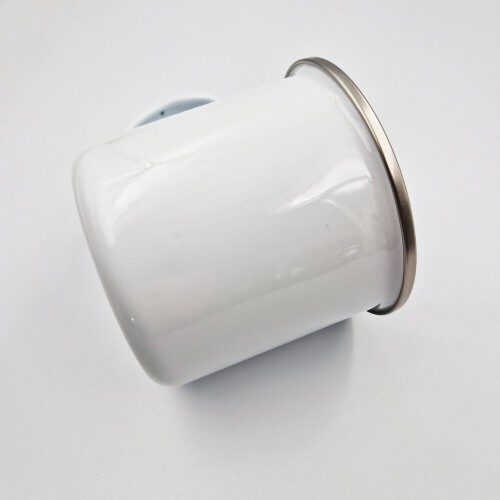 Emaliowany kubek 360 ml | Sandra biały V0800/W-02 (7)