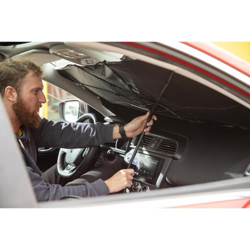 Osłona przeciwsłoneczna do samochodu, składana Czarny V7273-03 (1)