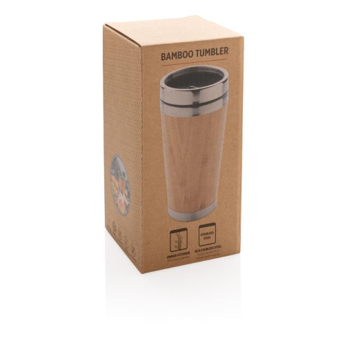 Bambusowy kubek termiczny 450 ml Brązowy P432.309 (4)