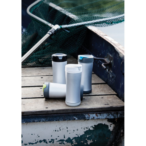 Ekologiczny kubek podróżny 225 ml Boom Czarny, szary P432.341 (5)