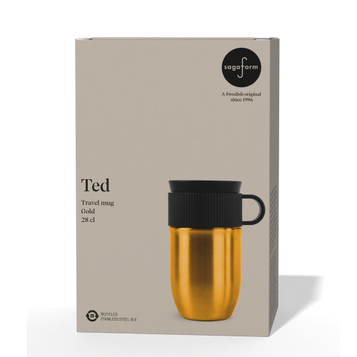 Izolowany kubek Sagaform Ted, 280 ml, szczelny, można myć w zmywarce Złoty LT52131-N0006 (1)