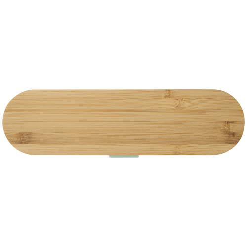 Runa zestaw sztućców z bambusową pokrywką Miętowy zielony 12636562 (2)