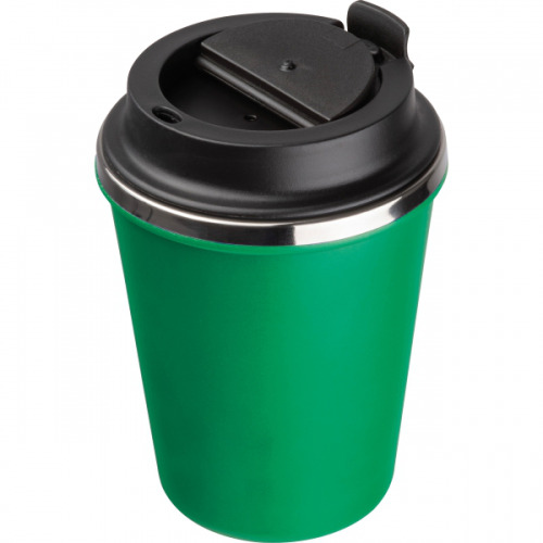 Kubek termiczny 350 ml z powłoką z recyklingu METODY Zielony 8496209 (3)