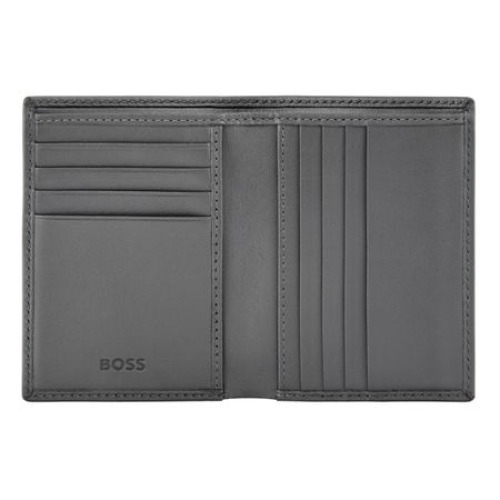 Składany portfel na karty Double B Saffiano Black Szary HLE526H (4)