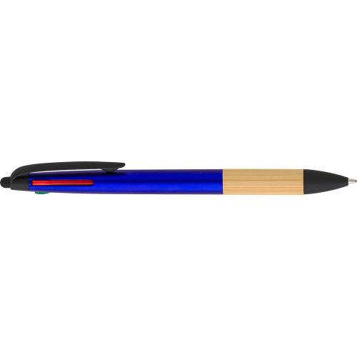Długopis, wielokolorowy wkład, touch pen Niebieski V1189-11 