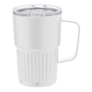 Kubek termiczny 450 ml ze stali nierdzewnej z recyklingu Biały
