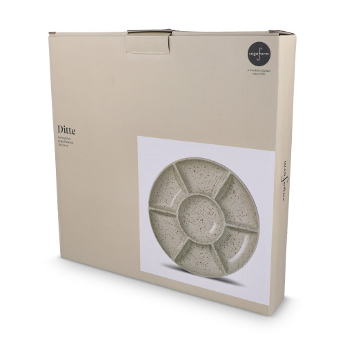 Sagaform Ditte Ceramiczny okrągły talerz do serwowania 26 cm Beżowy LT52258-N0055 (4)