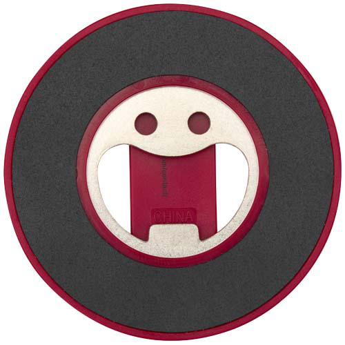 Ain podstawka na telefon z mocowaniem magnetycznym, z tworzyw sztucznych pochodzących z recyklingu z otwieraczem do butelek  Czerwony 12446121 (3)