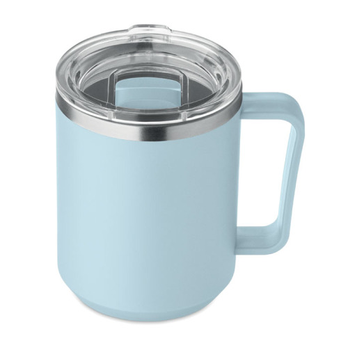 Kubek z 2 ściankami 400 ml Baby Blue MO2900-66 (1)