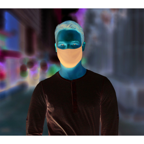 Trzywarstwowa maseczka poliestru  MF3003 Granatowy MF3003-04 (5)