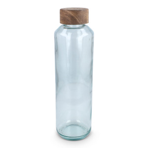 Butelka InSideOut z recyklingowanego szkła ReuuZ z drewnianym korkiem 650 ml