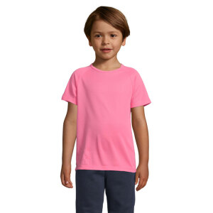SPORTY Dziecięcy T-Shirt Neonowy Róż 2