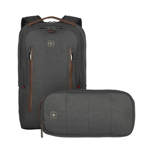 Plecak na laptopa z saszetką Wenger City Style Upgrade 16'' Szary W606489 