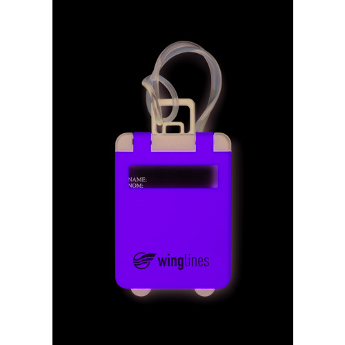 Zawieszka do bagażu, plastikow Zielony MO8718-09 (2)