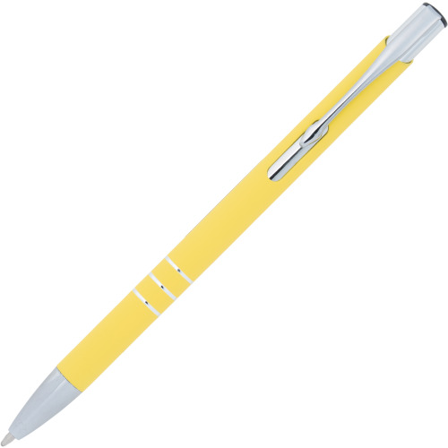 Długopis metalowy soft touch NEW JERSEY żółty 055508 (1)