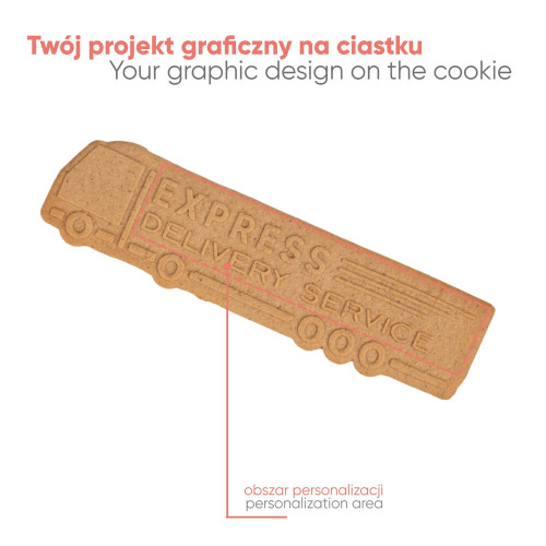 Ciastko reklamowe korzenne maxi - truck Wielokolorwy S0521 (1)
