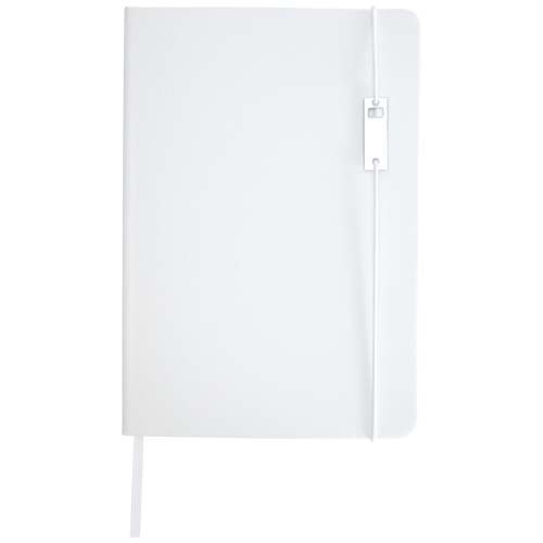 Legato Elegance zestaw notatnik A5 w twardej okładce z długopisem żelowym Biały podstawowy 10625802 (3)