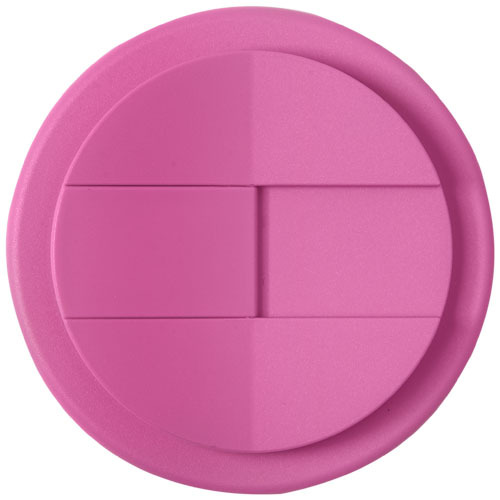 Kubek Americano® Eco z recyklingu o pojemności 350 ml z pokrywą odporną na zalanie Różowy 21042545 (3)