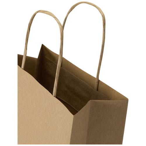Kraft - torba papierowa z tektury 120 g/m² ze skręcanymi uchwytami – 18 x 9 x 23 cm Kraftowy brąz 1ZM02106 (3)