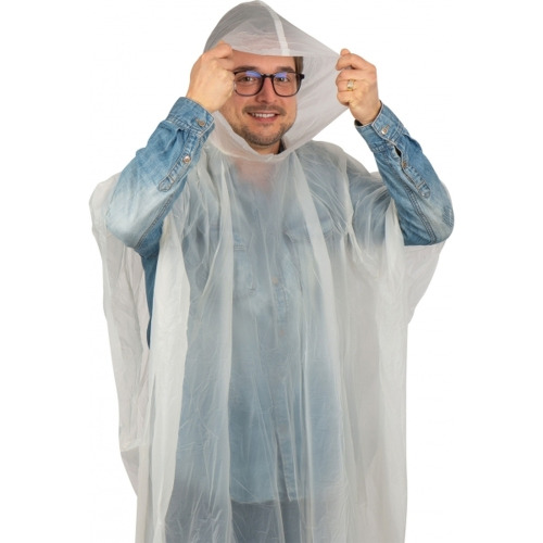 Poncho przeciwdeszczowe biodegradowalne FLEURUS Przeźroczysty 188266 (1)