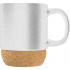 Kubek ceramiczny z korkiem GISTEL 350 ml Biały 241806  thumbnail