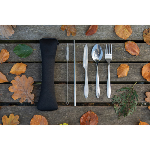 Stalowe sztućce, zestaw 4 el. Srebrny P269.632 (3)