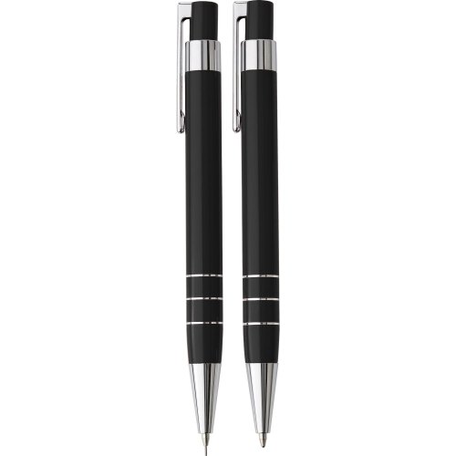 Zestaw piśmienny, ołówek mechaniczny i długopis czarny V1559-03 (3)