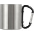 Metalowy kubek 185 ml z karabińczykiem Czarny V0646-03 (1) thumbnail