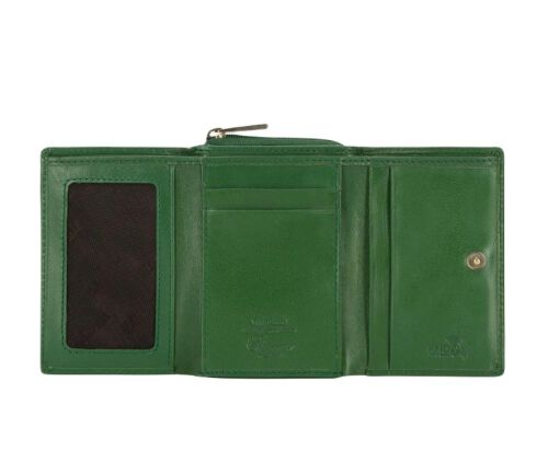 Damski portfel WITTCHEN z gładkiej skóry dwustronny mały Zielony WITT14-1-121 (1)