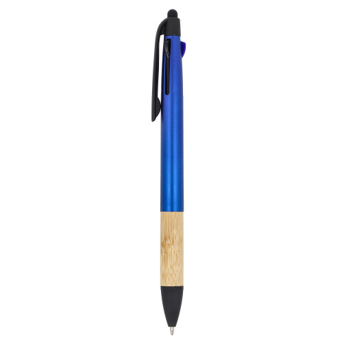 Długopis 3-kolorowy z uchwytem z bambusa Niebieski LT80561-N0011 (1)