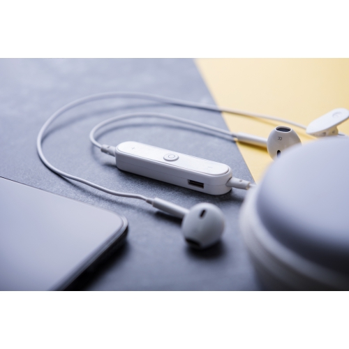 Bezprzewodowe słuchawki douszne biały V3908-02 (5)