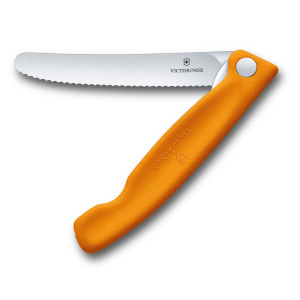 Składany nóż do warzyw i owoców Swiss Classic Victorinox pomarańczowy