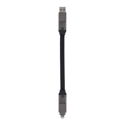 Wielofunkcyjny brelok z kablem 4 w 1 o mocy 60 W Czarny LT95660-N0002 (1)