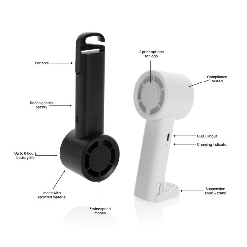 Wentylator kieszonkowy, składany Black P457.0701 (7)