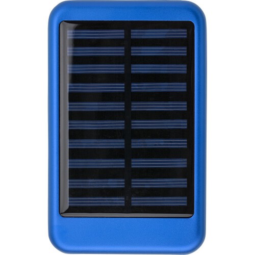 Power bank 4000 mAh, ładowarka słoneczna niebieski V0122-11 