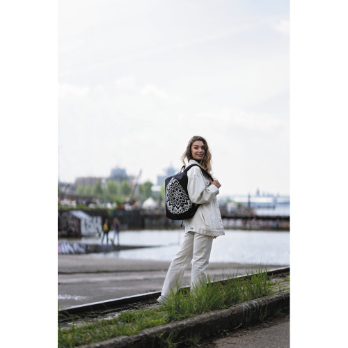 Bobby Soft "Art" plecak chroniący przed kieszonkowcami Czarno biały P705.869 (15)