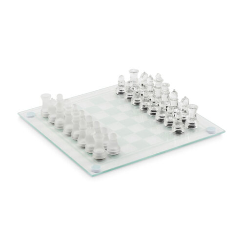 Szklany zestaw szachowy przezroczysty MO6342-22 