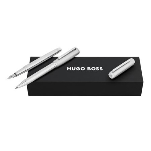 Zestaw upominkowy Hugo Boss długopis i pióro wieczne HSL5652B + HSL5654B Szary HPBP565B 