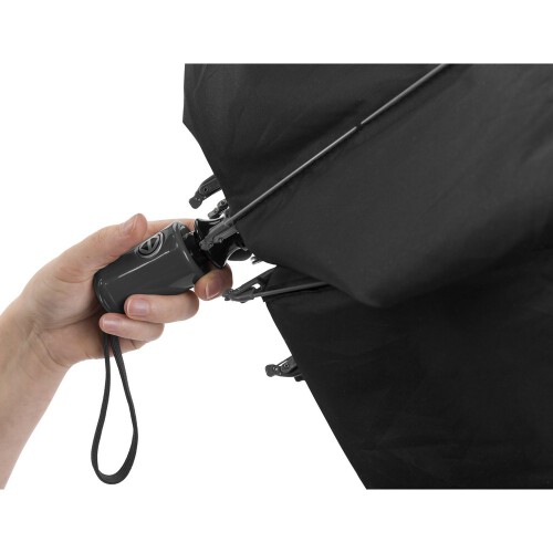 Odwracalny, składany parasol automatyczny czarny V0667-03 (2)