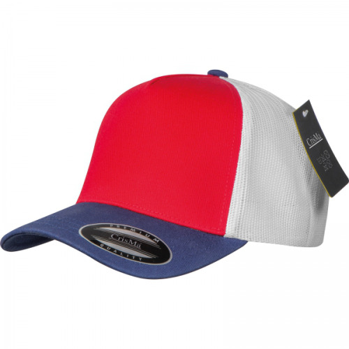 Czapka z daszkiem bawełniana 5 paneli CrisMa 290 g/m2 TREVOR Czerwony 5391905 (2)