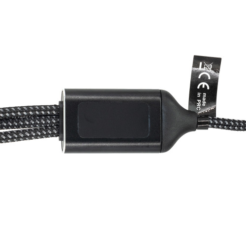 Kabel do ładowania 3w1 z podświetlanym logo Pierre Cardin Czarny B9000400IP303 (3)