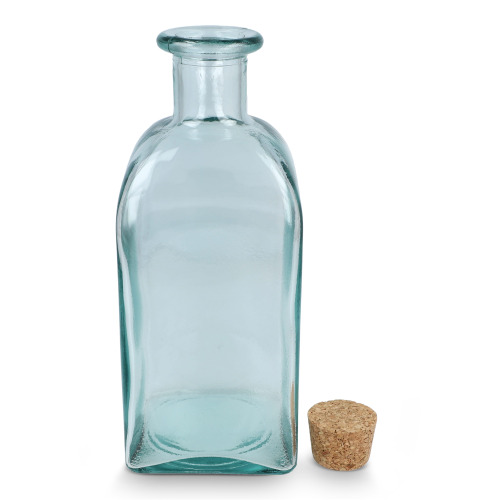 Butelka na wodę InSideOut Square z recyklingowanego szkła ReuuZ z korkiem 1 l Transparentny LT57016-N0004 (4)