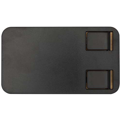 Alfirk składany stojak na telefon z tworzyw sztucznych pochodzących z recyklingu z elementami bambusowymi Czarny 12446490 (2)