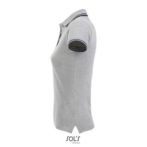 PASADENA damskie polo 200g Grey Melange/ French Navy S00578-GF-M (1)