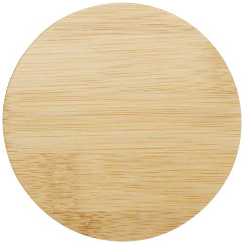 Szklany kubek Leona 350 ml z bambusową pokrywką Przezroczysty bezbarwny 11341801 (2)