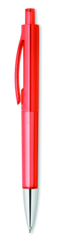 Przyciskany długopis przezroczysty czerwony MO8813-25 (1)