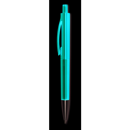 Przyciskany długopis Przezroczysty czerwony MO8813-25 (1)