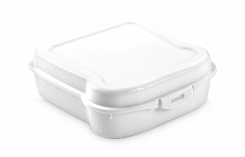 Pudełko śniadaniowe "kanapka" biały V9525-02 